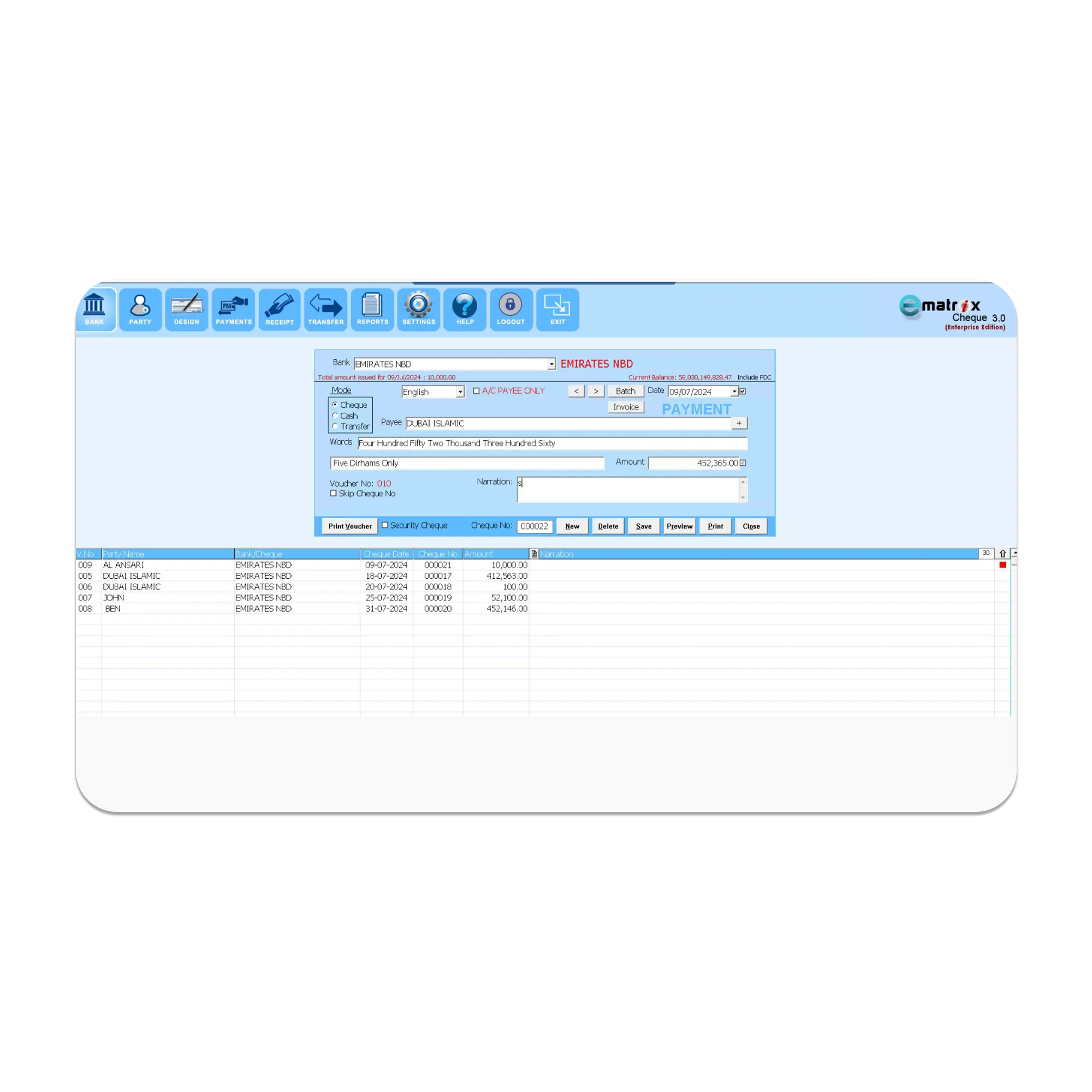 Cheque Printing Software in Dubai